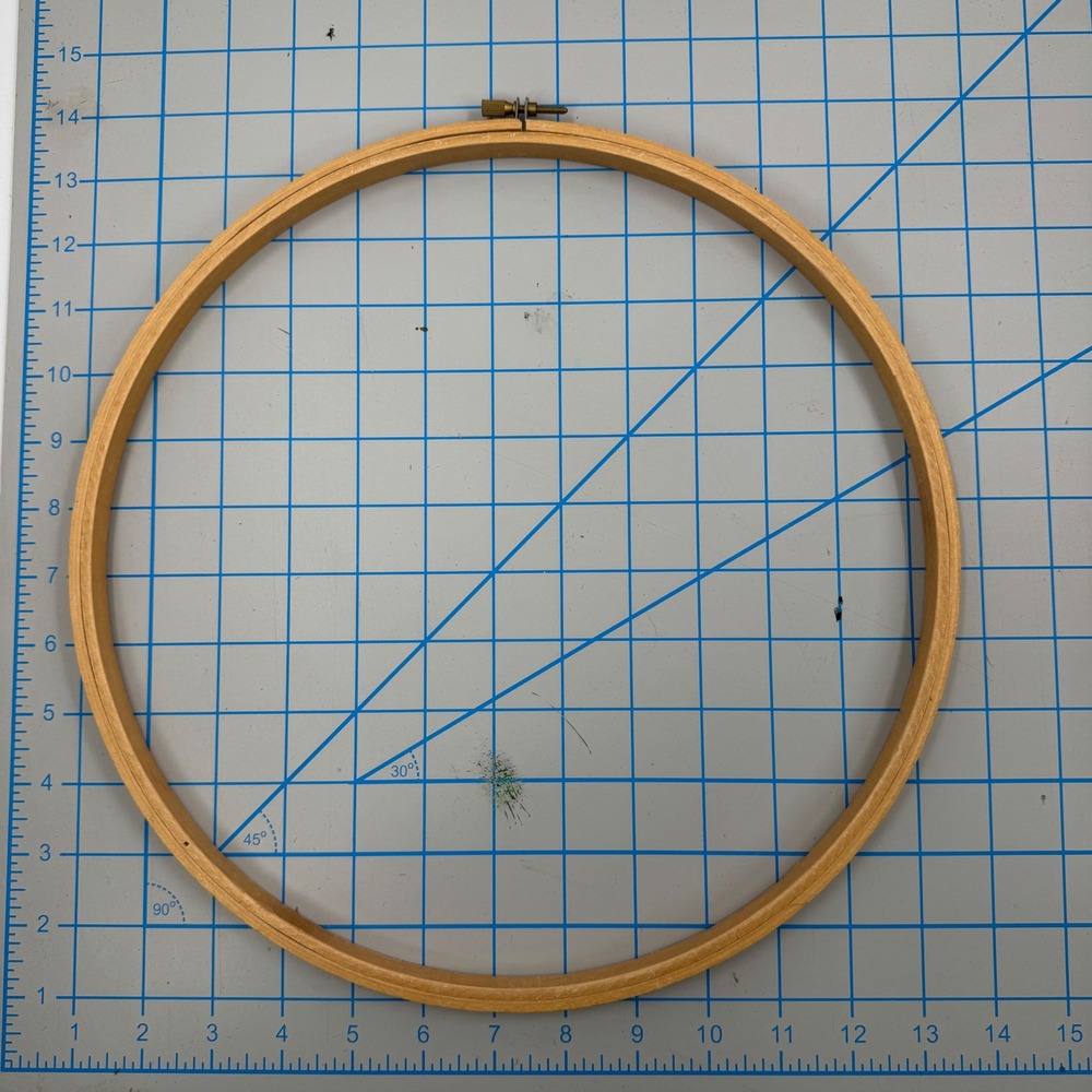Set of 4 Wooden Embroidery Hoops 12 Inch Round Needlecraft Frames Natural Wood